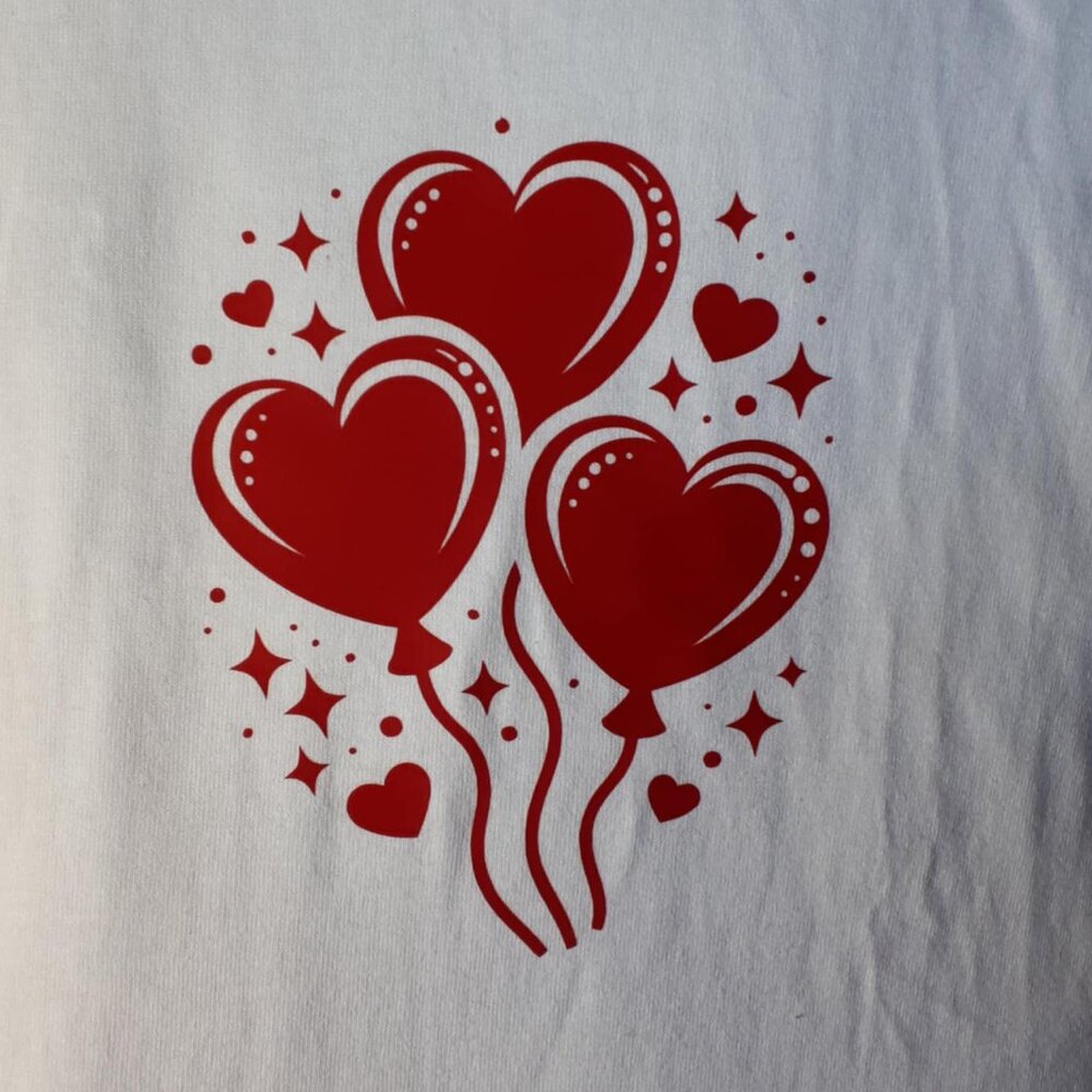 Heart Balloons Crew Neck T-Shirt